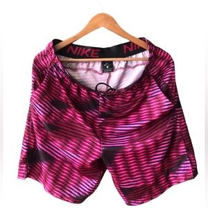 Nike Dri Fit Women’s Drawstring Shorts Pink Pattern